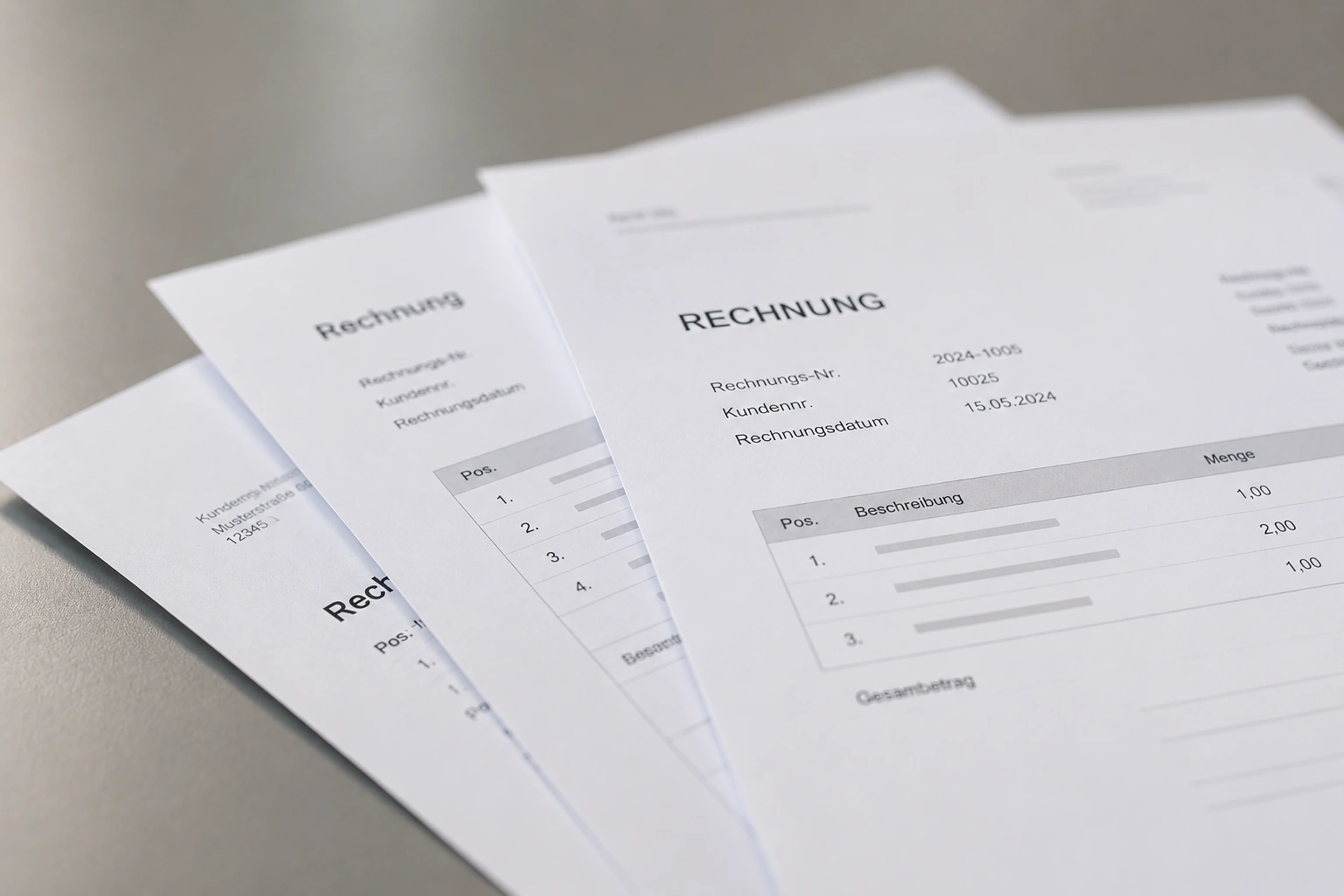 Documents for payment advice processing
